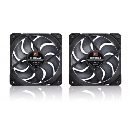 Noctua NF-A12x25 G2 PWM Sx2-PP chromax.black Tietokonekotelo Tuuletin 12 cm Musta 2 kpl