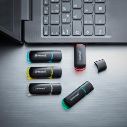 Intenso 3511595 USB-muisti 64 GB USB A-tyyppi 2.0 Musta, Punainen, Vihreä, Läpinäkyvä, Keltainen, Sininen