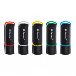Intenso 3511585 USB-muisti 32 GB USB A-tyyppi 2.0 Musta, Punainen, Vihreä, Läpinäkyvä, Keltainen, Sininen