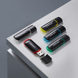 Intenso 3511585 USB-muisti 32 GB USB A-tyyppi 2.0 Musta, Punainen, Vihreä, Läpinäkyvä, Keltainen, Sininen