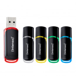 Intenso 3511575 USB-muisti 16 GB USB A-tyyppi 2.0 Musta, Punainen, Vihreä, Läpinäkyvä, Keltainen, Sininen