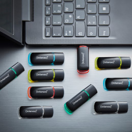 Intenso 3511551 USB-muisti 4 GB USB A-tyyppi 2.0 Musta, Punainen, Vihreä, Läpinäkyvä, Keltainen, Sininen