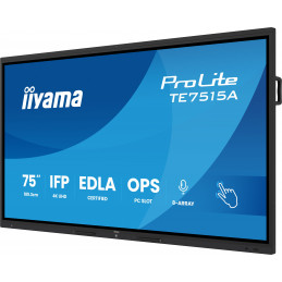 iiyama TE7515A-B2AG infonäyttö Kioskimalli 190,5 cm (75") Wi-Fi 550 cd m² 4K Ultra HD Musta Kosketusnäyttö Sisäänrakennettu