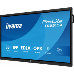 iiyama TE6515A-B2AG infonäyttö Kioskimalli 163,8 cm (64.5") Wi-Fi 550 cd m² 4K Ultra HD Musta Kosketusnäyttö Sisäänrakennettu