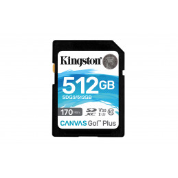 Kingston Technology Canvas Go! Plus flash-muisti 512 GB SD UHS-I Luokka 10