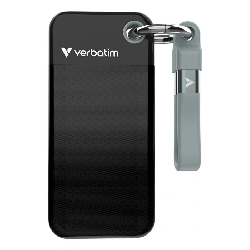 Verbatim Pocket SSD 256 GB USB Type-C 3.2 Gen 2 (3.1 Gen 2) Musta, Harmaa