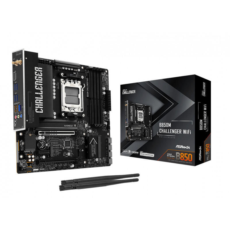 Asrock B850M Challenger WiFi AMD B850 Pistoke AM5 mikro ATX