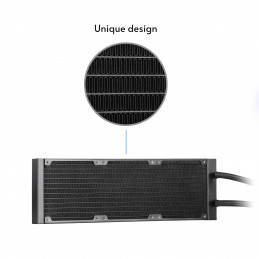 Chieftec CLC-360-VRM-RGB Tietokoneen jäähdytysjärjestelmä Tietokonekotelo All-in-one-nesteenjäähdytin 12 cm Musta