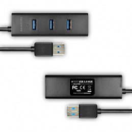 Axagon HUE-S2BP keskitin USB 3.2 Gen 1 (3.1 Gen 1) Type-A 5000 Mbit s Musta