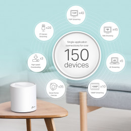 TP-LINK DECO X60 (3-PACK) langaton reititin Gigabitti Ethernet Kaksitaajuus (2,4 GHz 5 GHz) Valkoinen