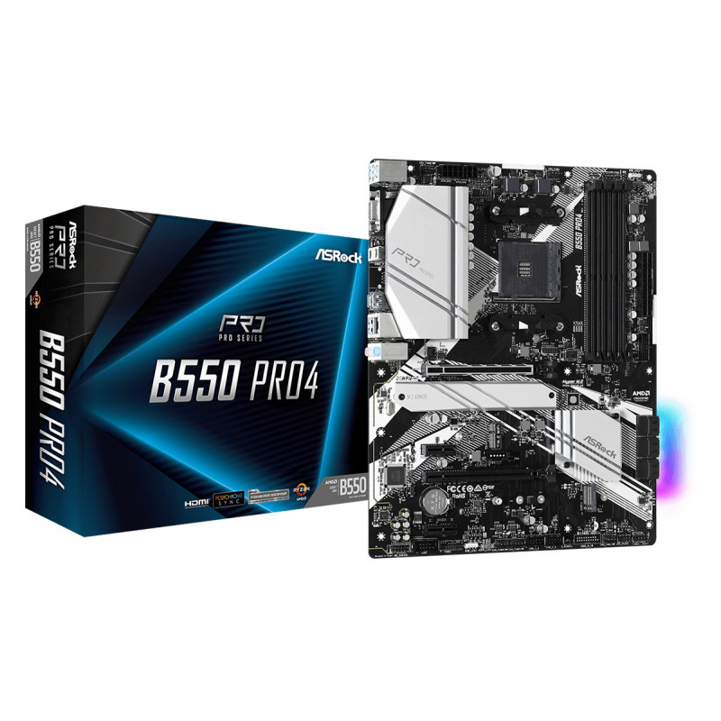 Asrock B550 Pro4 AMD B550 Kanta AM4 ATX