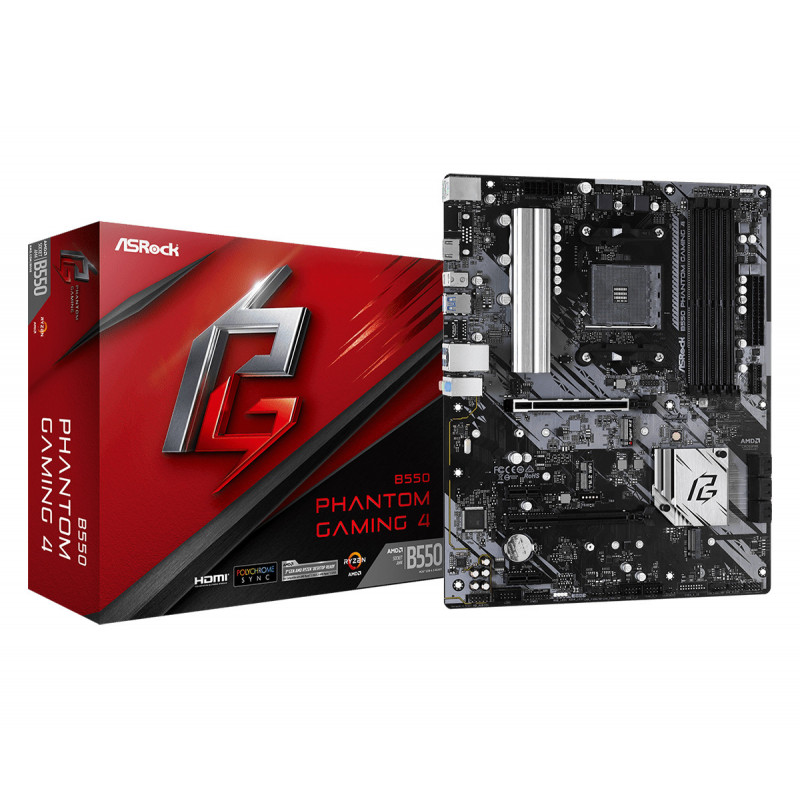 Asrock B550 Phantom Gaming 4 AMD B550 Kanta AM4 ATX