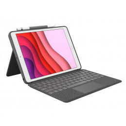 Logitech Combo Touch Grafiitti Smart Connector QWERTY Pohjoismainen