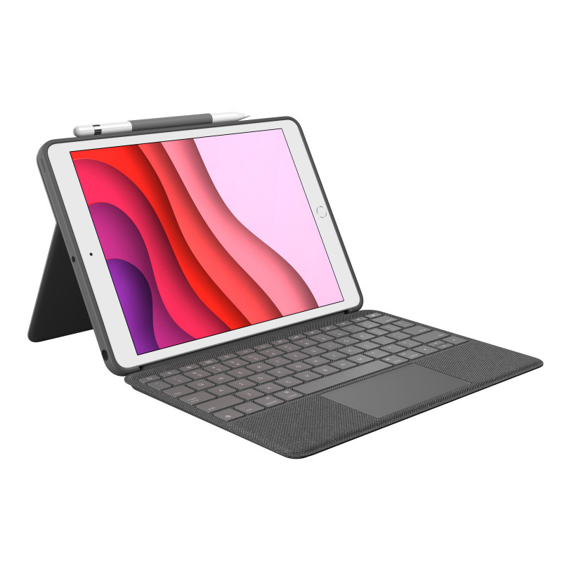 Logitech Combo Touch Grafiitti Smart Connector QWERTY Pohjoismainen