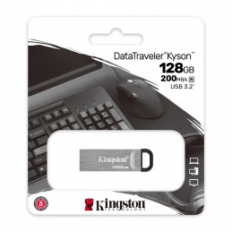 Kingston Technology DataTraveler Kyson USB-muisti 128 GB USB A-tyyppi 3.2 Gen 1 (3.1 Gen 1) Hopea