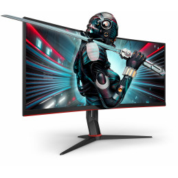 AOC Gaming CU34G2X BK tietokoneen litteä näyttö 86,4 cm (34") 3440 x 1440 pikseliä Quad HD LED Musta