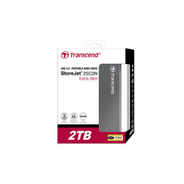 Transcend StoreJet 25C3 ulkoinen kovalevy 2000 GB Harmaa