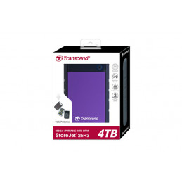 Transcend StoreJet 25H3 ulkoinen kovalevy 4000 GB Musta, Purppura