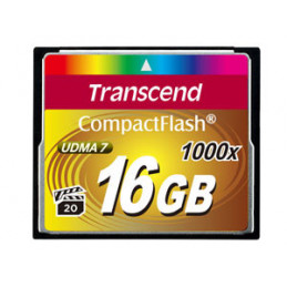 Transcend CompactFlash Card 1000x 16GB flash-muisti MLC