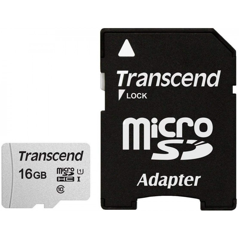 Transcend microSDHC 300S 16GB flash-muisti NAND Luokka 10