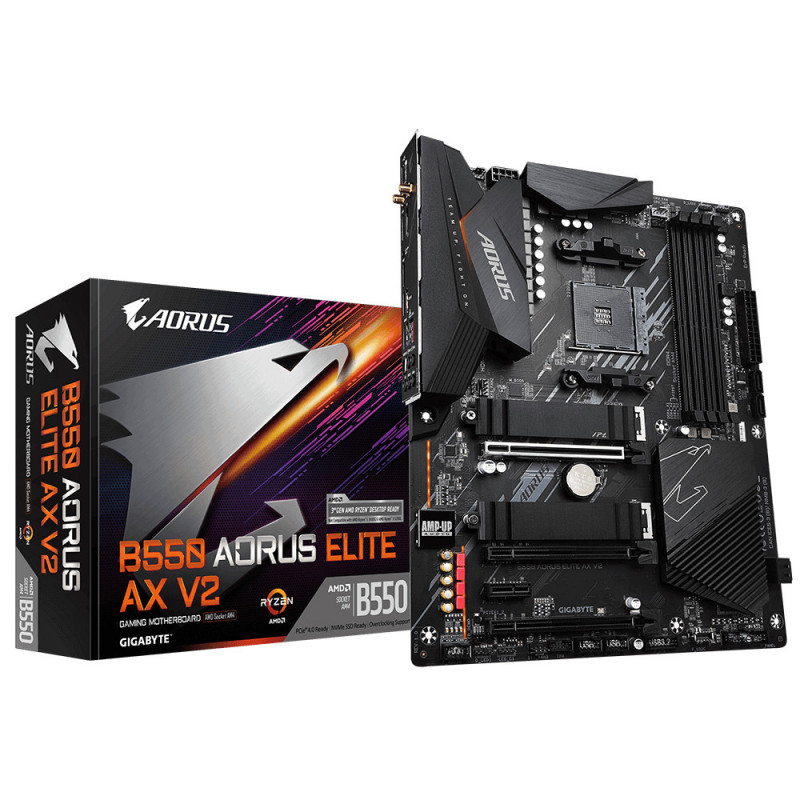 Gigabyte B550 AORUS ELITE AX V2 emolevy AMD B550 Kanta AM4 ATX