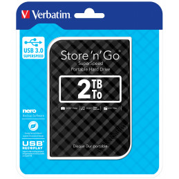 Verbatim Store 'n' Go ulkoinen kovalevy 2000 GB Musta