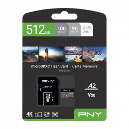 PNY PRO Elite microSDXC 512GB flash-muisti Luokka 10