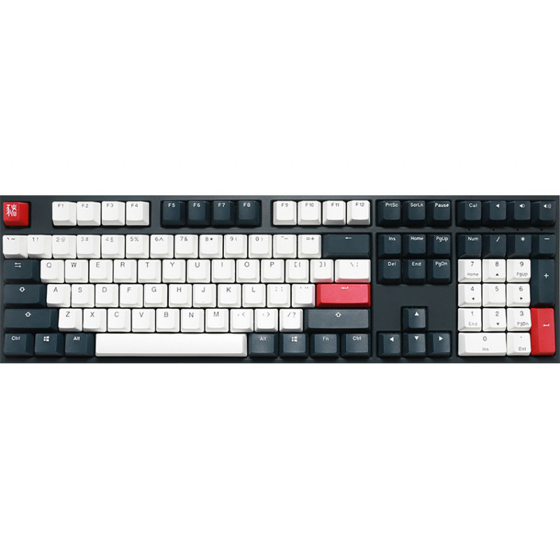 Ducky One 2 Tuxedo näppäimistö USB QWERTY Musta, Valkoinen