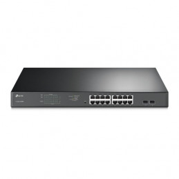 TP-LINK TL-SG1218MPE Hallittu Gigabit Ethernet (10 100 1000) Power over Ethernet -tuki Musta