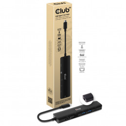 CLUB3D CSV-1592 kannettavien tietokoneiden telakka ja porttitoistin Telakointi Musta