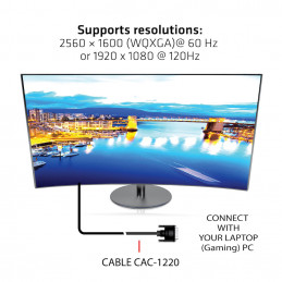 CLUB3D DVI-D DUAL LINK (24+1) CABLE BI DIRECTIONAL M M 10m 32.8 ft 28AWG Musta