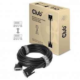 CLUB3D DVI-D DUAL LINK (24+1) CABLE BI DIRECTIONAL M M 3m 9.8 ft 28AWG Musta