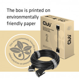 CLUB3D DVI-D DUAL LINK (24+1) CABLE BI DIRECTIONAL M M 3m 9.8 ft 28AWG Musta