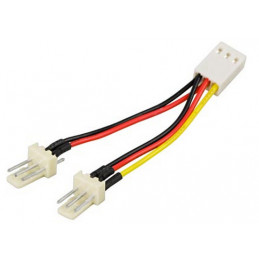 Deltaco SSI-36 cable gender changer 3-pin ho 2 x 3-pin ha Musta, Punainen, Valkoinen, Keltainen