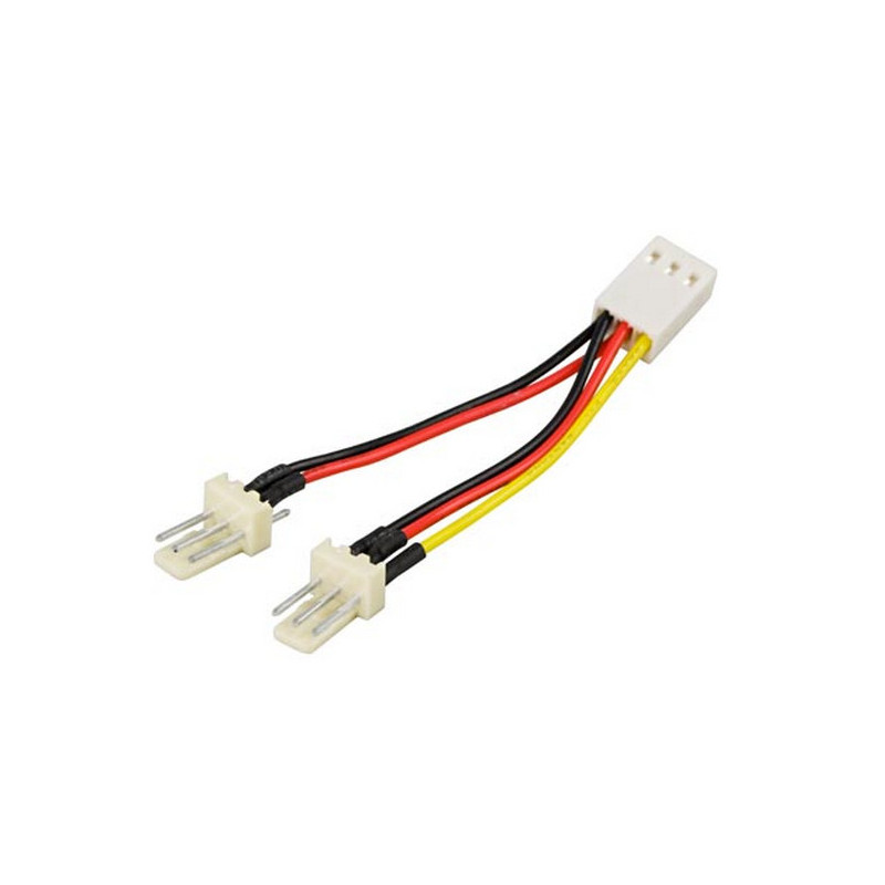 Deltaco SSI-36 cable gender changer 3-pin ho 2 x 3-pin ha Musta, Punainen, Valkoinen, Keltainen