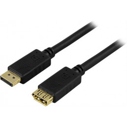 Deltaco DP-1210 DisplayPort-kaapeli 1 m Musta
