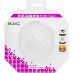 Deltaco DP-FF-K videokaapeli-adapteri Mini DisplayPort Valkoinen