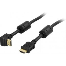 Deltaco HDMI-1030V HDMI-kaapeli 3 m HDMI-tyyppi A (vakio) Musta