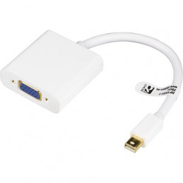 Deltaco DP-VGA4-K videokaapeli-adapteri 0,2 m VGA (D-Sub) Mini DisplayPort Valkoinen