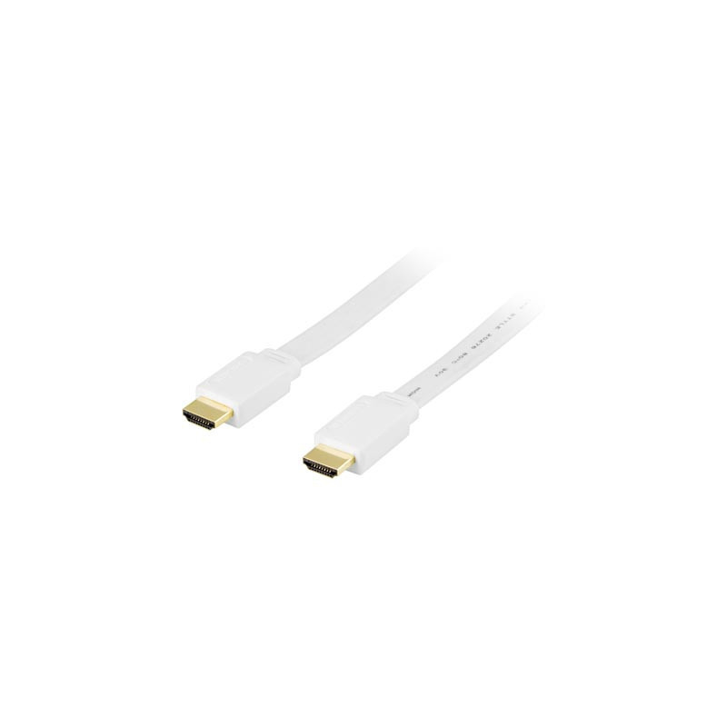Deltaco HDMI-1010H HDMI-kaapeli 1 m HDMI-tyyppi A (vakio) Valkoinen