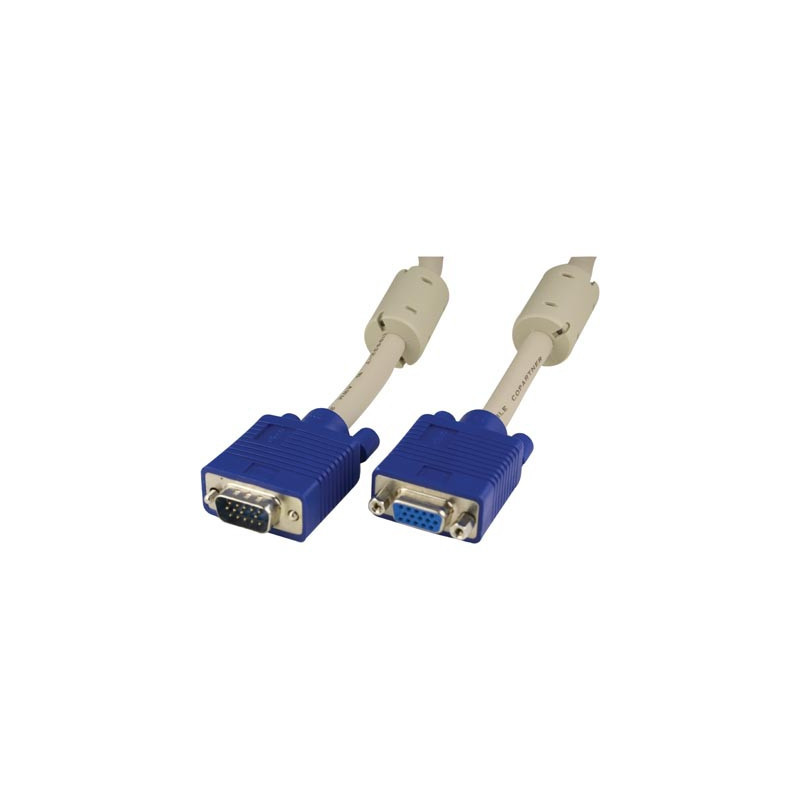 Deltaco RGB HD15 VGA-kaapeli 2 m VGA (D-Sub) Sininen, Harmaa