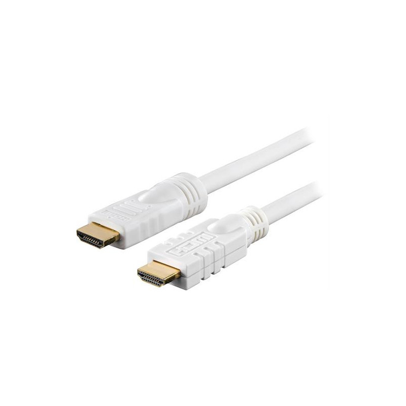 Deltaco HDMI-1151 HDMI-kaapeli 15 m HDMI-tyyppi A (vakio) Valkoinen