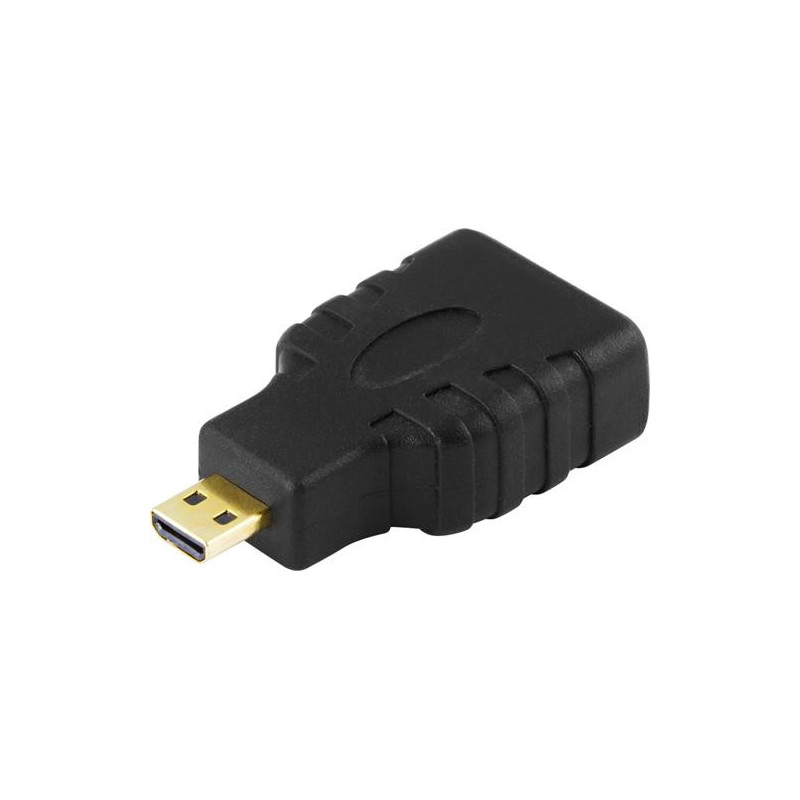 Deltaco HDMI-24 cable gender changer Micro-HDMI Musta
