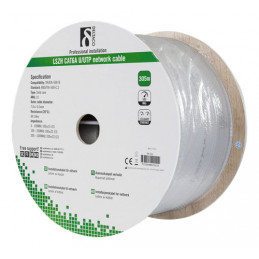 Deltaco TP-55 verkkokaapeli Harmaa 305 m Cat6a U FTP (STP)