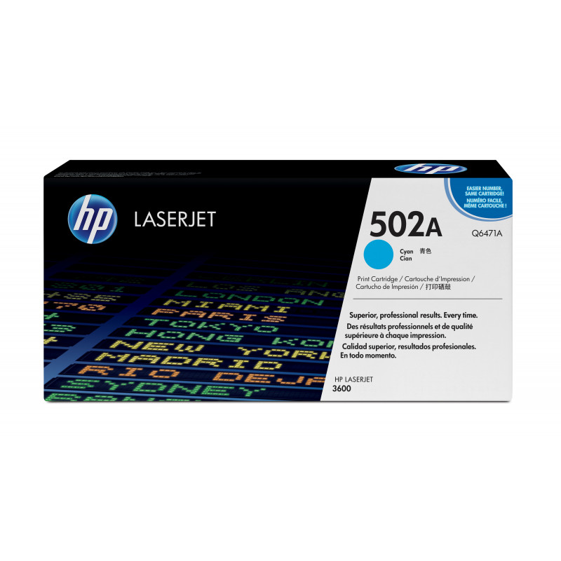 HP 502A 1 kpl Alkuperäinen Syaani