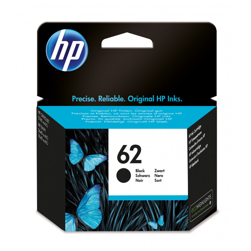 HP 62 Alkuperäinen Perusvärintuotto Musta
