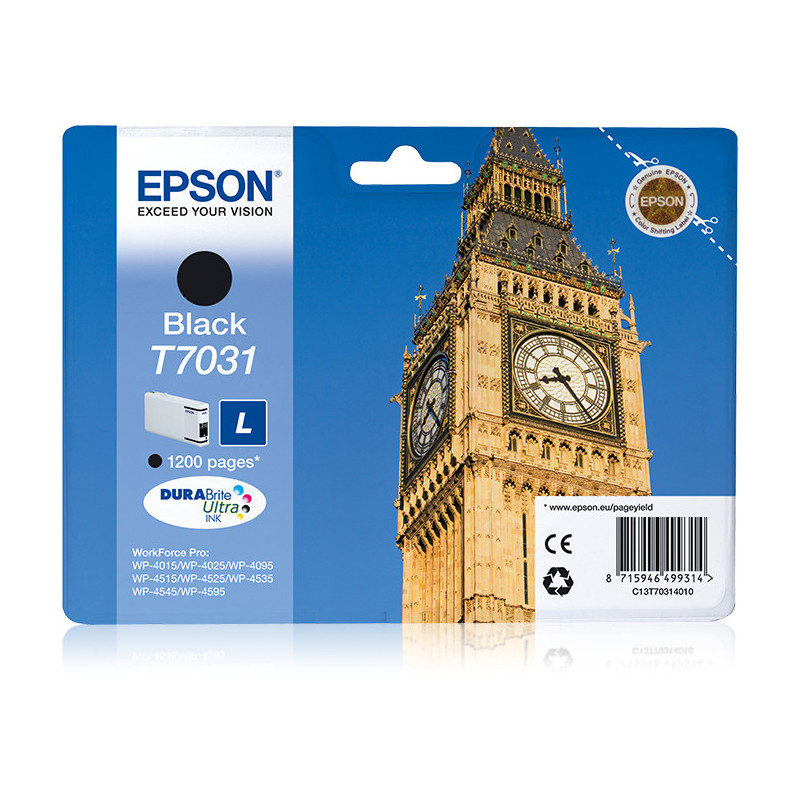 Epson Big Ben WP4000- 4500-sarjojen mustepatruuna L musta 1,2k