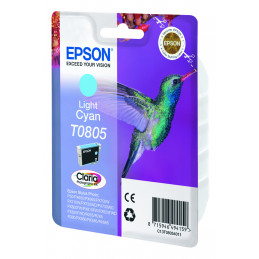 Epson Hummingbird Yksittäispakkaus, vaalea syaani T0805 Claria Photographic -muste