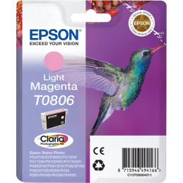 Epson Hummingbird Yksittäispakkaus, vaalea magenta T0806 Claria Photographic -muste