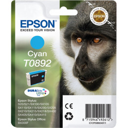 Epson Monkey Yksittäispakkaus, syaani T0892 DURABrite Ultra -muste
